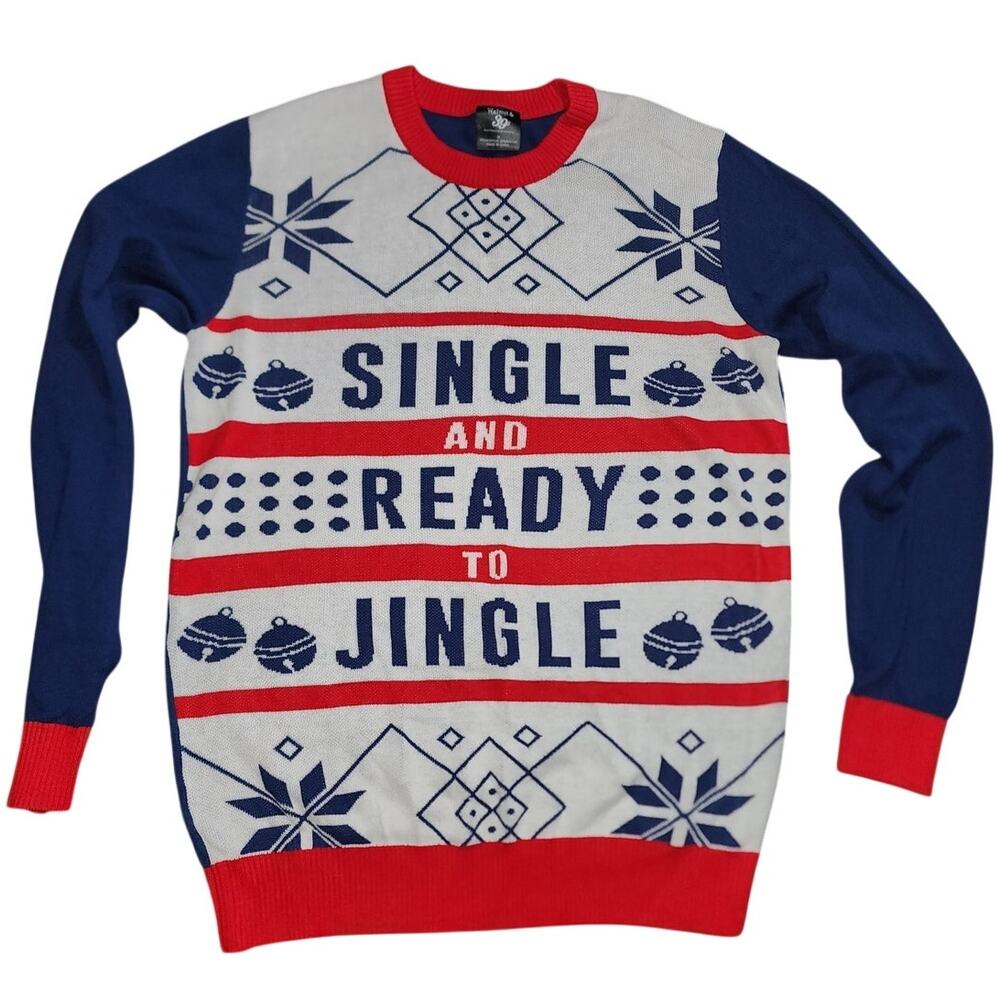 Walnut & 39 Single and Ready to Jingle Christmas Sweater Size Medium